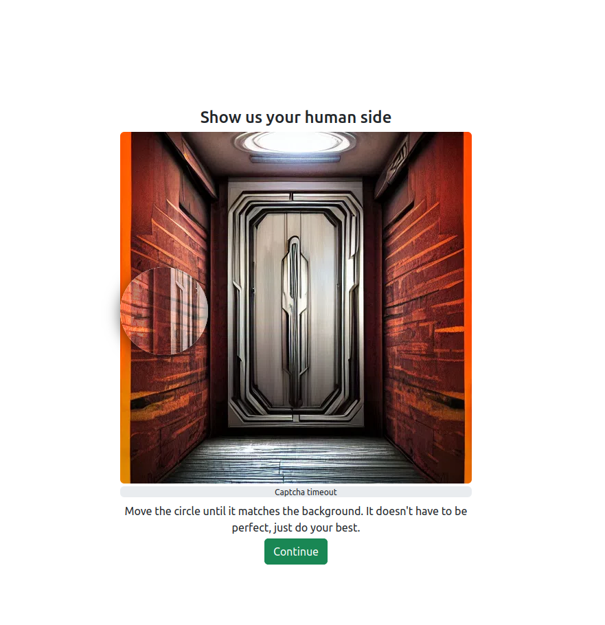 DrugHub Market Advanced CAPTCHA Verification System Interface showing circle alignment security challenge